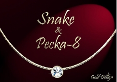 Snake - Pecka 8- řetízek zlacený